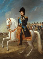 Karl XIV Johan, König von Schweden und Norwegen (1763-1844), als Kronprinz, Einzug in Leipzig 1813
